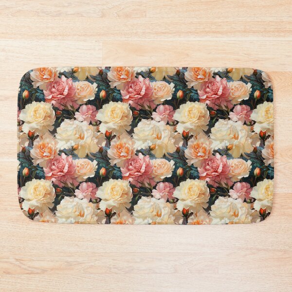 Item preview, Carnation Tile 027 - Ruffled Rainbows in Floral Clusters designed and sold by TheBrainArt.