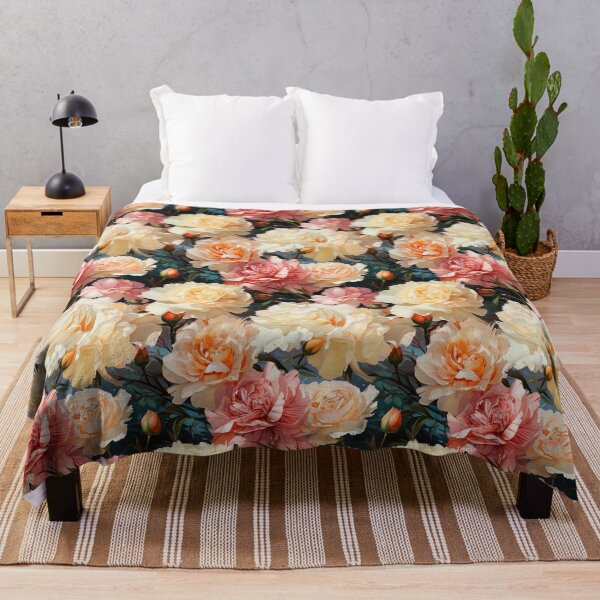 Item preview, Carnation Tile 027 - Ruffled Rainbows in Floral Clusters designed and sold by TheBrainArt.