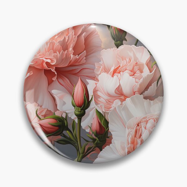 Item preview, Carnation Tile 028 - Ruffled Rainbows in Floral Clusters designed and sold by TheBrainArt.