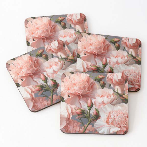Item preview, Carnation Tile 028 - Ruffled Rainbows in Floral Clusters designed and sold by TheBrainArt.