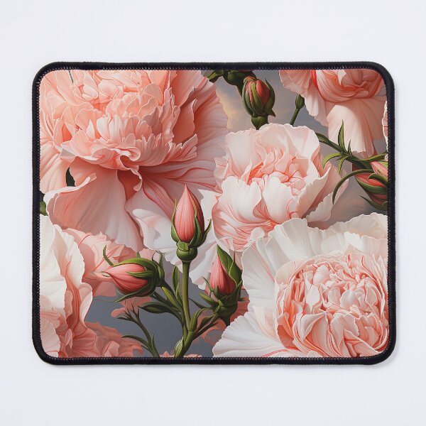 Item preview, Carnation Tile 028 - Ruffled Rainbows in Floral Clusters designed and sold by TheBrainArt.