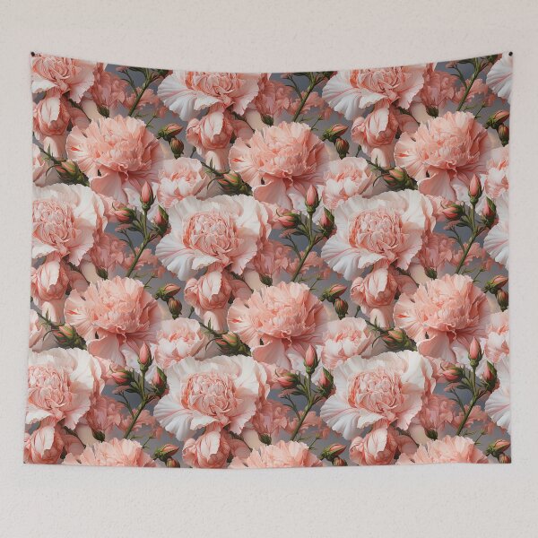 Item preview, Carnation Tile 028 - Ruffled Rainbows in Floral Clusters designed and sold by TheBrainArt.