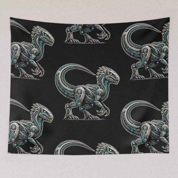 Item preview, FUTURISTIC CYBERNET ANDROID DINOSAUR T-SHIRT designed and sold by TshirtTown77.