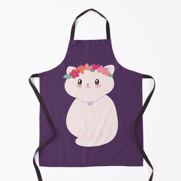 Item preview, Shy cat with pretty flower crown designed and sold by tinyfloofstar.