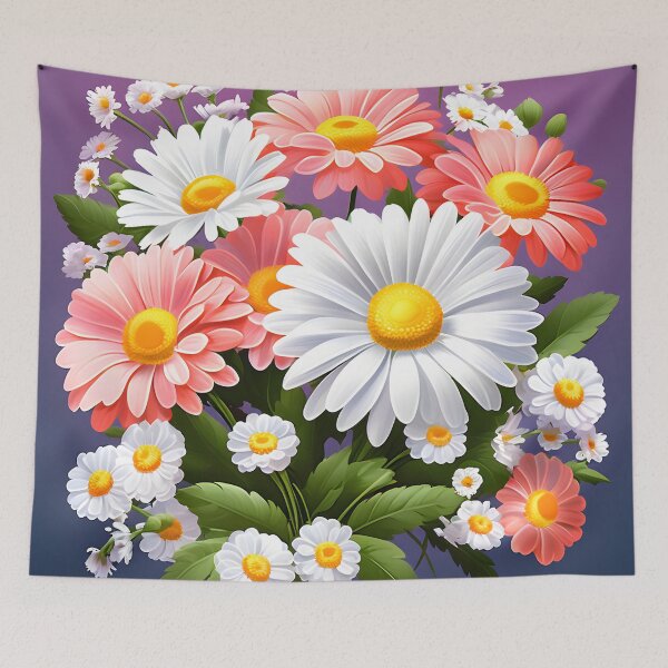 Item preview, Painting of White and Orange Daisy Flowers designed and sold by Petalandfur.
