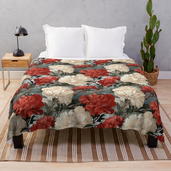Item preview, Carnation Tile 029 - Ruffled Rainbows in Floral Clusters designed and sold by TheBrainArt.