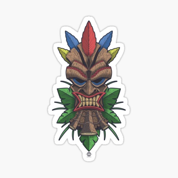 Hawaiian Mask Sticker