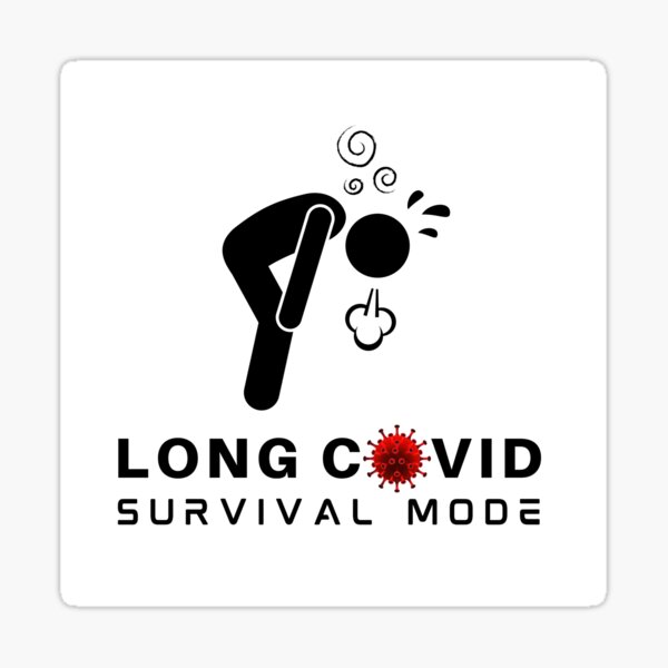 Item preview, LONG COVID - Survival Mode (black text). designed and sold by MPC-Mince-Pies.