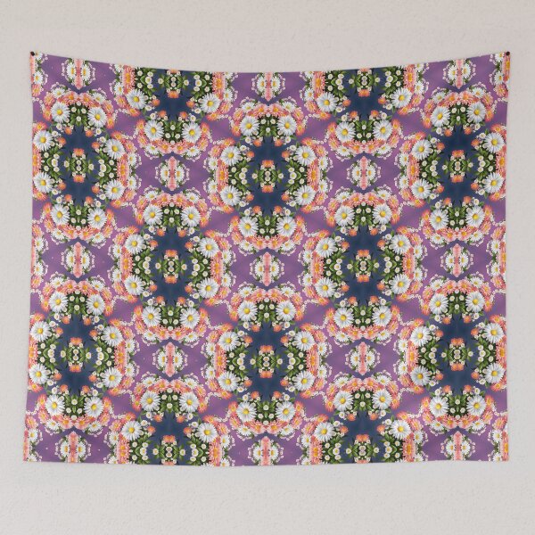 Item preview, Painting of White and Orange Daisy Flowers Seamless Pattern designed and sold by Petalandfur.