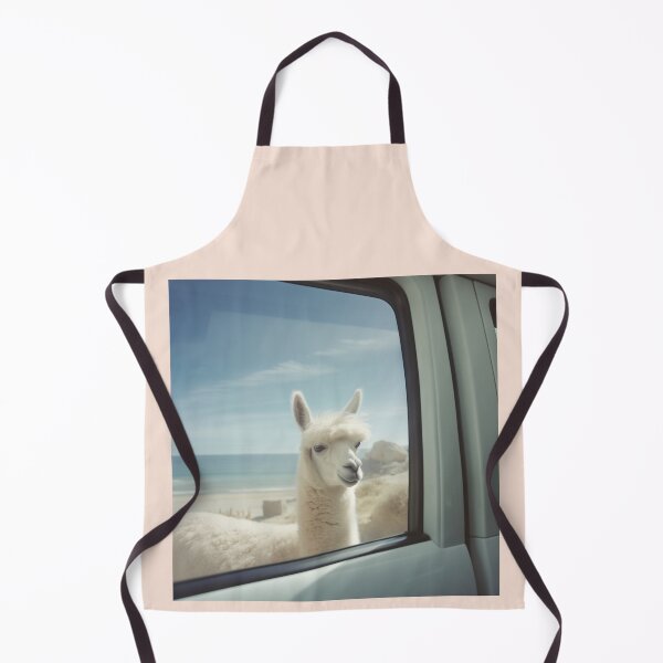 Item preview, Curious Llama - A view from the car of an adorable llama designed and sold by coserkan.