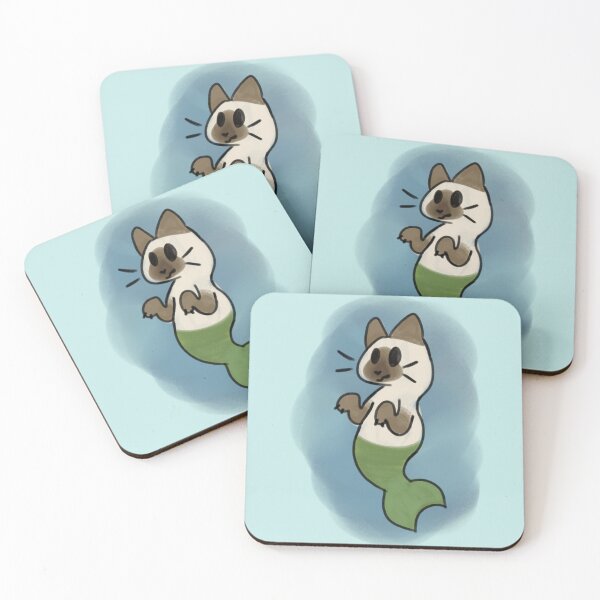 Item preview, Mermaid Cat Kitty Cute Mercat designed and sold by doodledont.