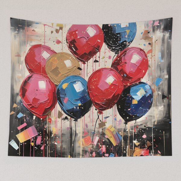 Item preview, New Years Eve abstract pop art balloon arrangement designed and sold by dcrc.