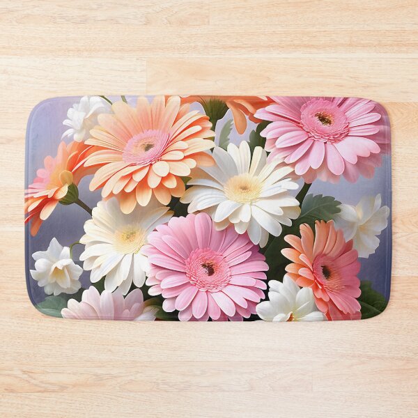 Item preview, Painting of White, Orange and Pink Gerbera Flowers designed and sold by Petalandfur.