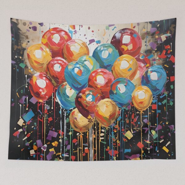Item preview, New Years Eve abstract pop art balloon arrangement designed and sold by dcrc.