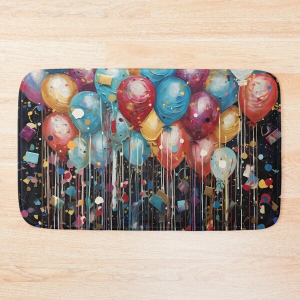 Item preview, new years eve abstract pop art balloon arrangement designed and sold by dcrc.