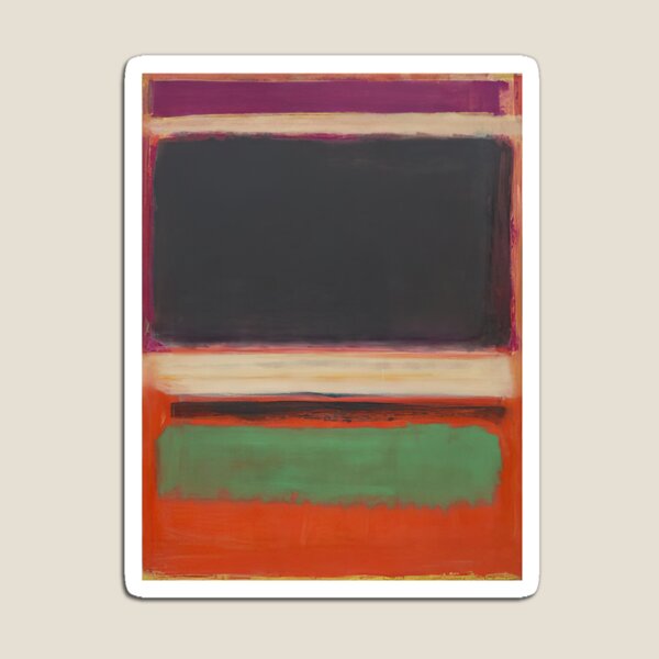 Aperçu de l'œuvre Mark Rothko - No.3No.13 (Magenta, Noir, Vert sur Orange) - 1949 créée et vendue par thompart.