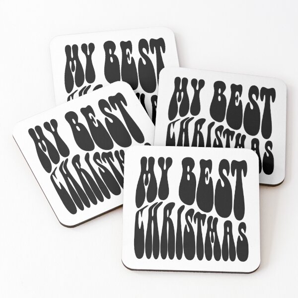 Item preview, My Best ChristmasText Monochrome White designed and sold by Meepuruproject.