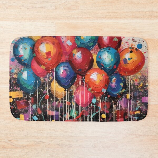 Item preview, new years eve abstract pop art balloon arrangement designed and sold by dcrc.