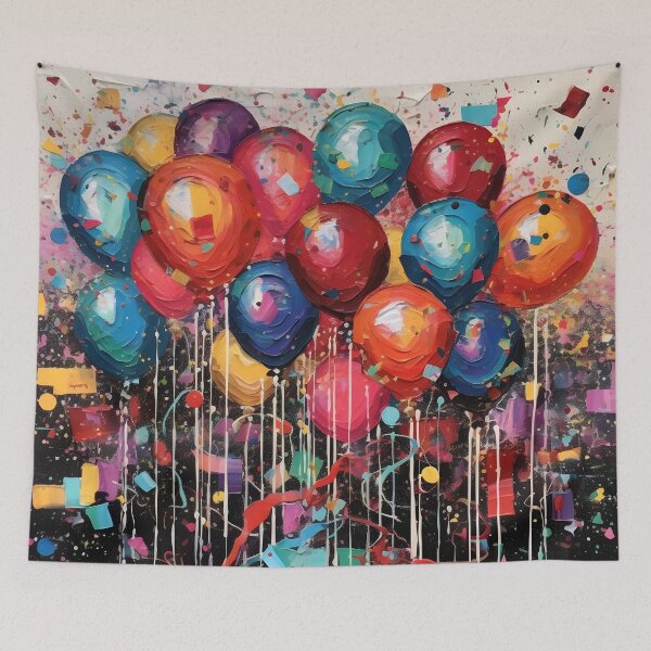 Item preview, new years eve abstract pop art balloon arrangement designed and sold by dcrc.