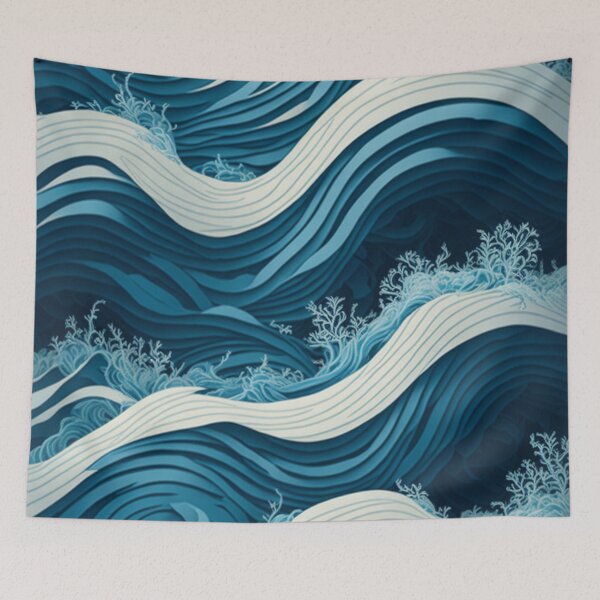 Item preview, Blue Ocean Waves designed and sold by TondoMeander.
