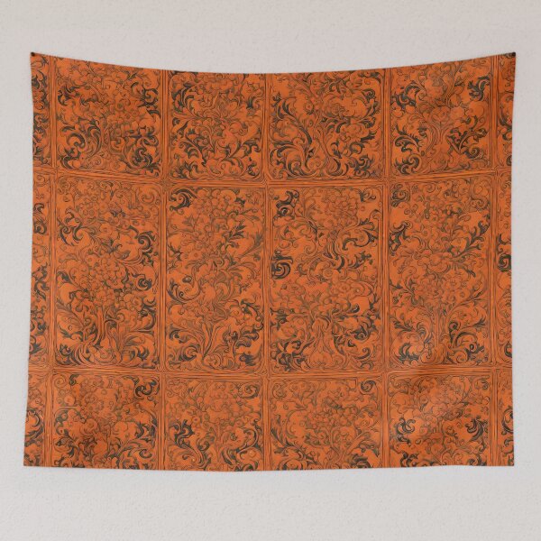 Item preview, Orange Floral Pattern designed and sold by ArDecoS.