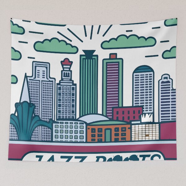 Item preview, Minimalist New Orleans Skyline with Jazz Roots Caption designed and sold by NiftyWrx.