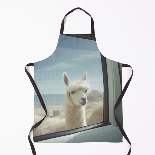 Item preview, An unexpected moment of curiosity! This charming image shows a view from outside the car while a curious llama looks inside designed and sold by coserkan.