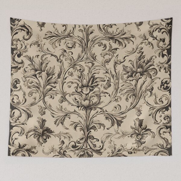 Item preview, Beige Victorian Wallpaper designed and sold by ArDecoS.