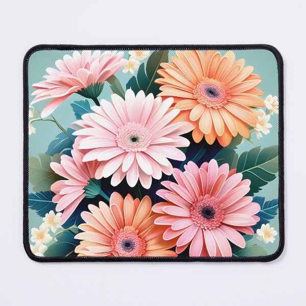 Item preview, Painting of Orange and Pink Gerbera Flowers designed and sold by Petalandfur.
