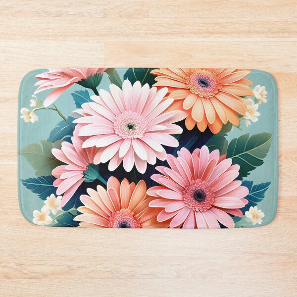 Item preview, Painting of Orange and Pink Gerbera Flowers designed and sold by Petalandfur.