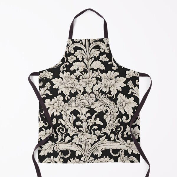 Item preview, Black and Creamy White Victorian Wallpaper designed and sold by ArDecoS.