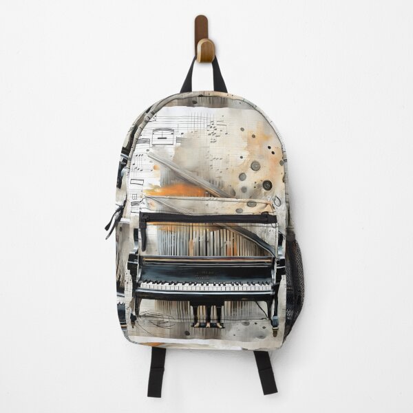 Item preview, Abstract Grand Piano with music notes print designed and sold by dcrc.