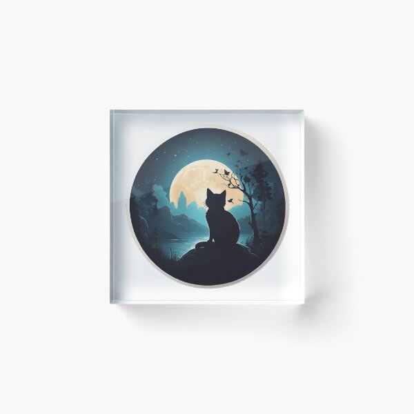 Item preview, Cat in Moonlight designed and sold by SpesWorld.
