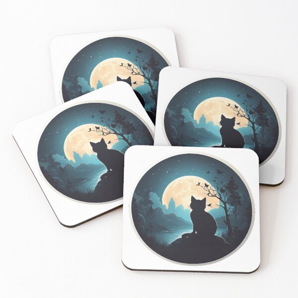 Item preview, Cat in Moonlight designed and sold by SpesWorld.