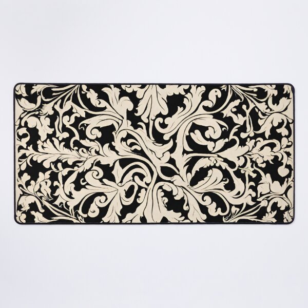 Item preview, Black and Creamy White Victorian Wallpaper designed and sold by ArDecoS.