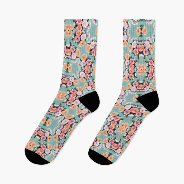 Item preview, Painting of Orange and Pink Gerbera Flowers Seamless Pattern designed and sold by Petalandfur.