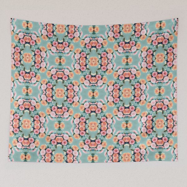 Item preview, Painting of Orange and Pink Gerbera Flowers Seamless Pattern designed and sold by Petalandfur.