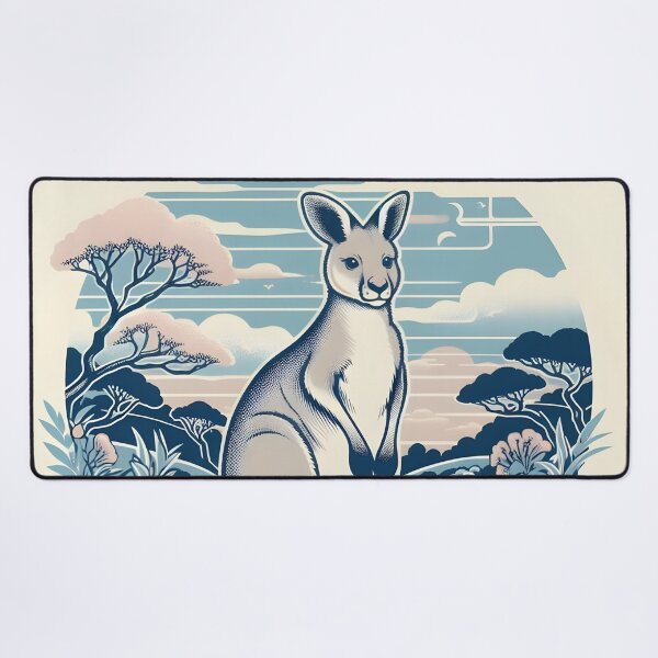 Item preview, Kangaroo style art animal Australia designed and sold by RubisLeaf.