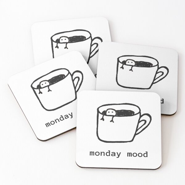 Item preview, Monday mood morning coffee designed and sold by MinmiDesign.
