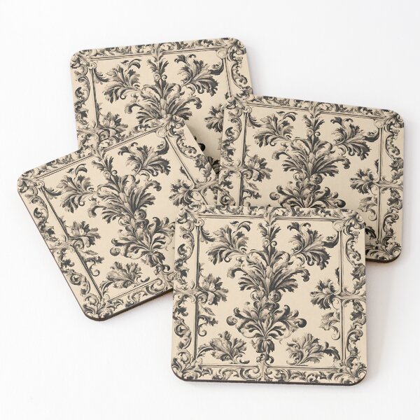 Item preview, Black and Creamy White Victorian Wallpaper designed and sold by ArDecoS.