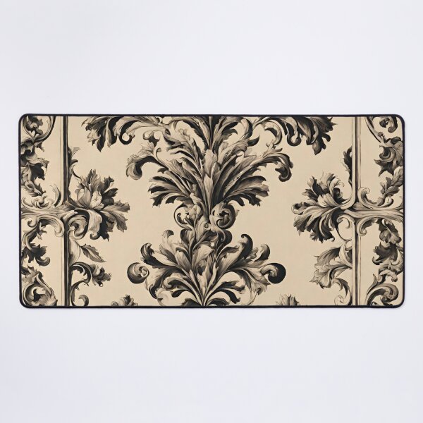 Item preview, Black and Creamy White Victorian Wallpaper designed and sold by ArDecoS.