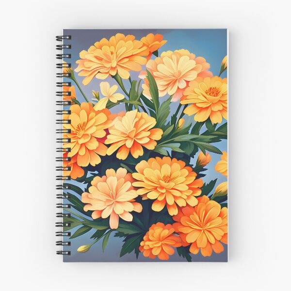 Item preview, Painting of Orange Marigold Flowers designed and sold by Petalandfur.