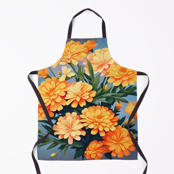 Item preview, Painting of Orange Marigold Flowers designed and sold by Petalandfur.