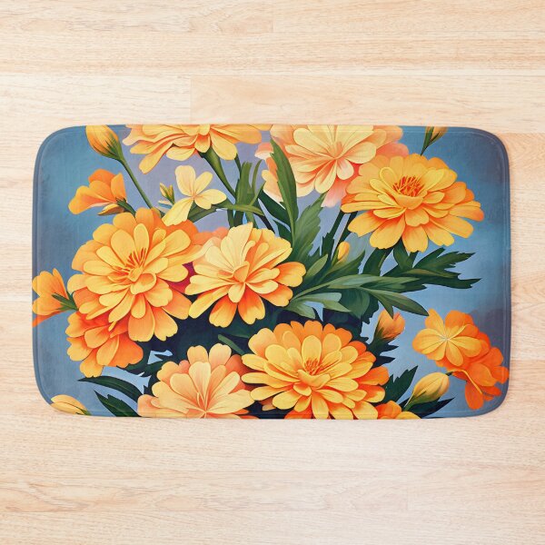 Item preview, Painting of Orange Marigold Flowers designed and sold by Petalandfur.