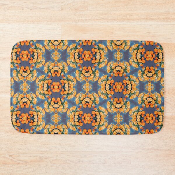 Item preview, Painting of Orange Marigold Flowers Seamless Pattern designed and sold by Petalandfur.