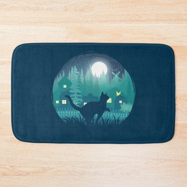 Item preview, Night cat landscape designed and sold by Art-Ilustration.