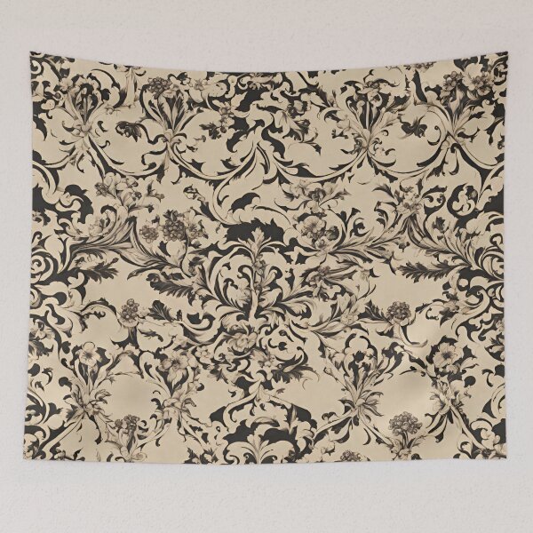 Item preview, Beige Vintage Floral Pattern designed and sold by ArDecoS.