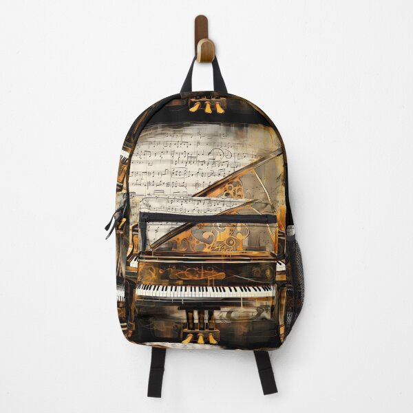 Item preview, abstract grand piano with music notes print designed and sold by dcrc.