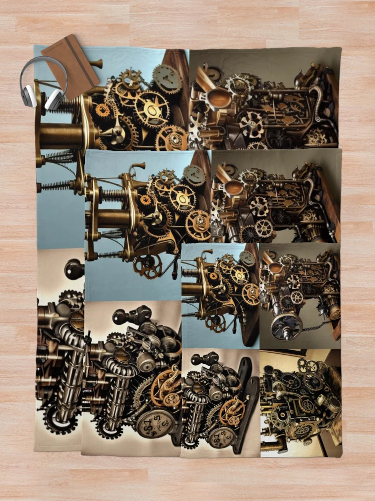 Thumbnail 5 of 6, Throw Blanket, abstract machine designed and sold by RssWebShop.
