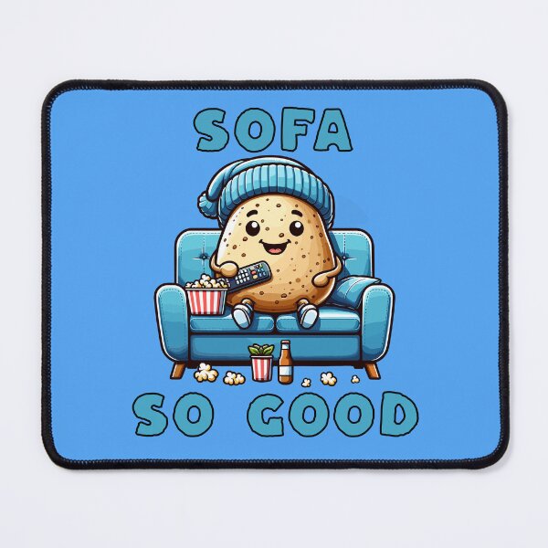 Item preview, Sofa So Good Couch Wordplay Pun designed and sold by TwistedRabbit12.